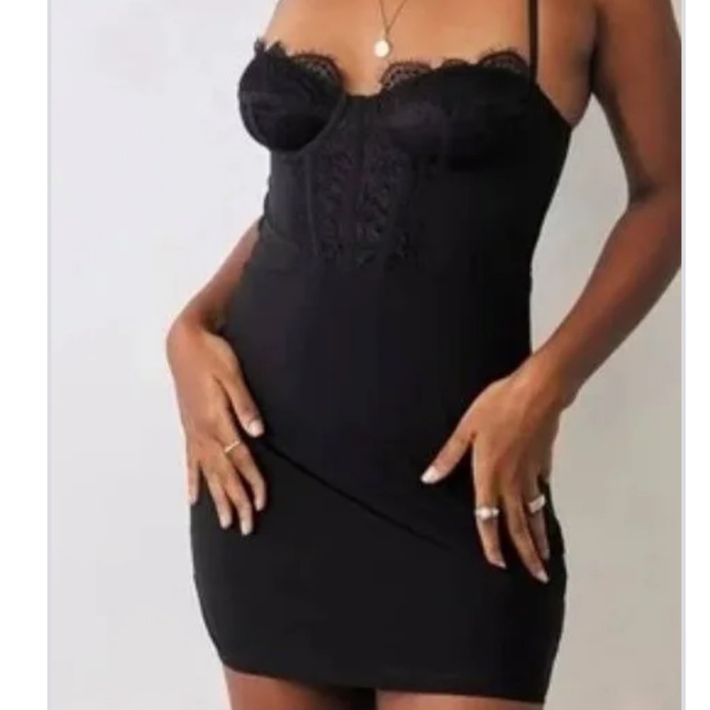 Black Corset Lace Dress